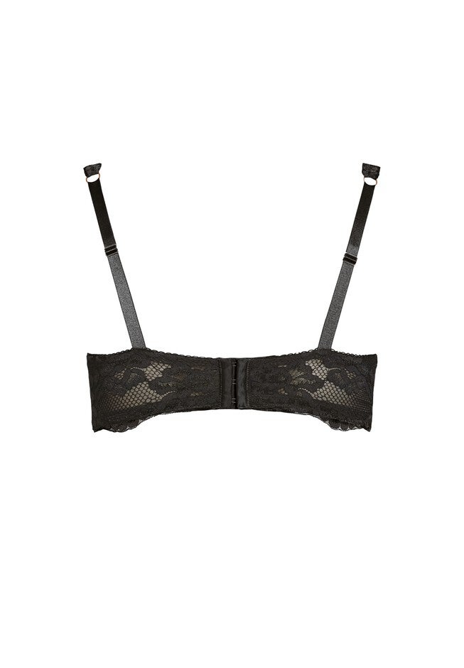 Sylvie Quarter Cup Bra - black, BLACK, alternate image number null