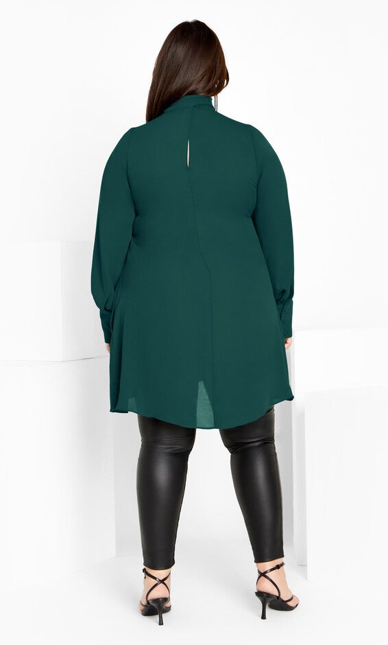 Neck Tie Tunic - alpine, GREEN, alternate image number 2