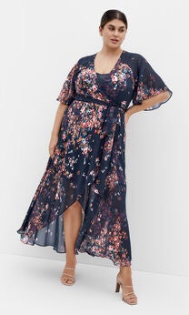 Lovers Lane Print Dress - royal blue