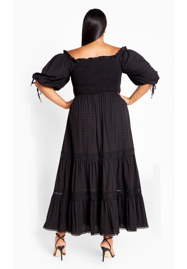 Love Shirred Dress - black, BLACK, on-hover image number null