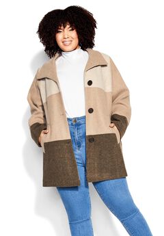 Color Block Stripe Jacket