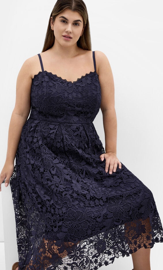 Scarlet Lace Dress - navy, BLUE, alternate image number 2