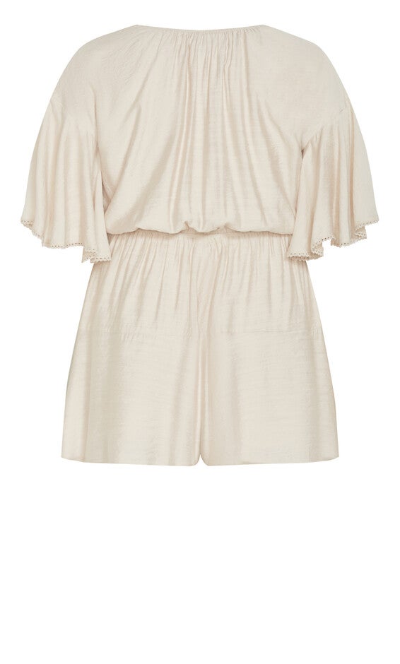 Harlow Lace Playsuit - oat, BEIGE, alternate image number 5