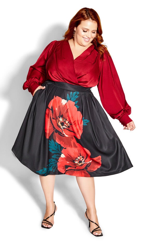 Abigail Skirt - red, BLACK, alternate image number null