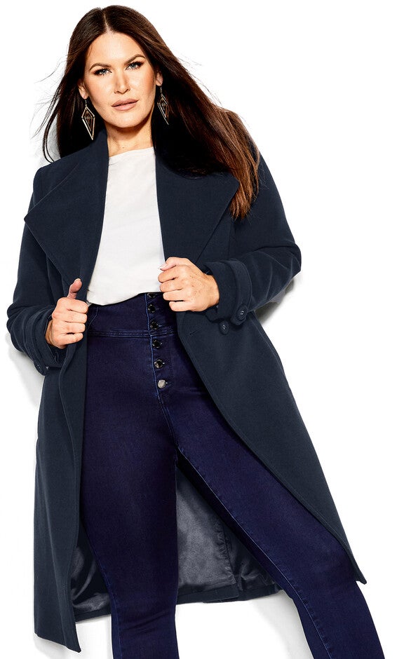 So Sleek Coat - navy, BLUE, hi-res image number null