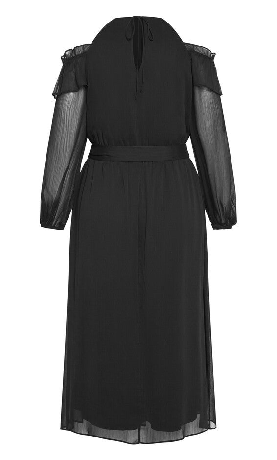 Nikita High Neck Flower Dress - black, BLACK, alternate image number 5