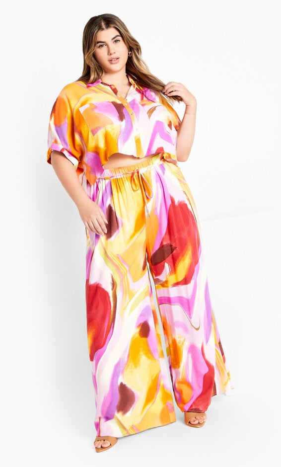 Esme Print Shirt - yellow, SUMMER, alternate image number 1
