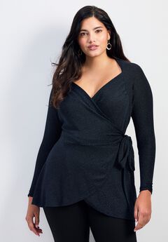Glamour Sparkle Wrap Top