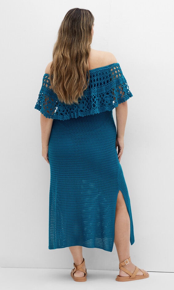 Callie Crochet Dress - poseidon, BLUE, alternate image number 1