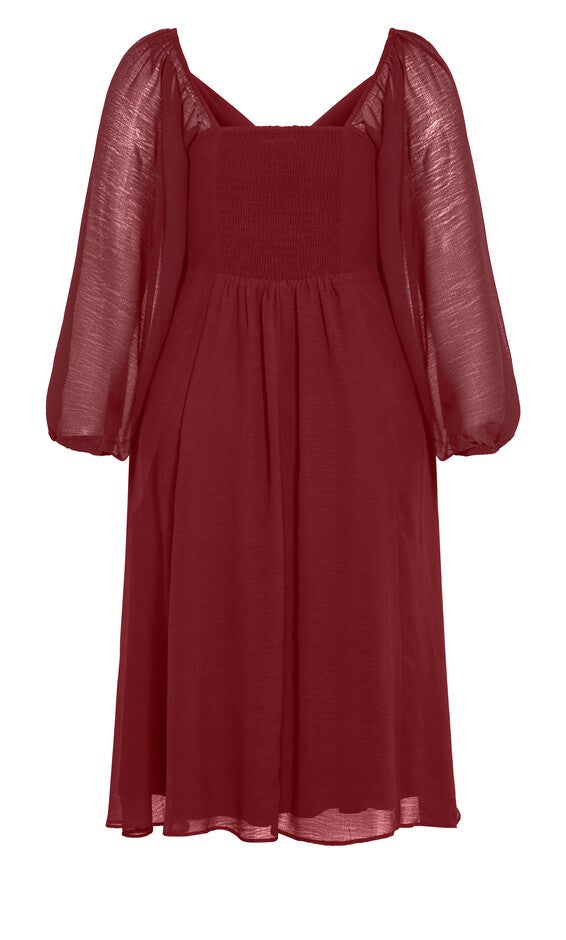 Flirty Midi Dress - red, ORANGE, alternate image number 4