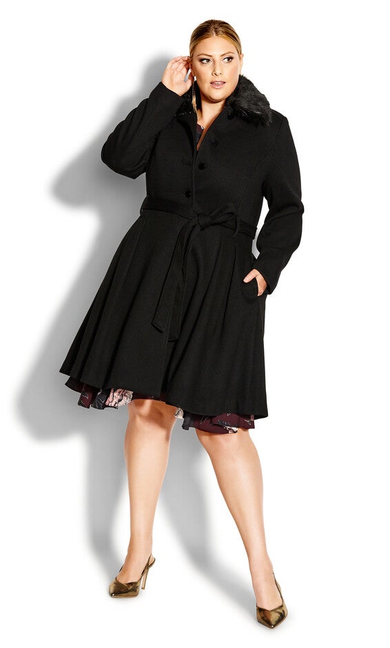 Blushing Belle Coat - black, BLACK, hi-res image number 0