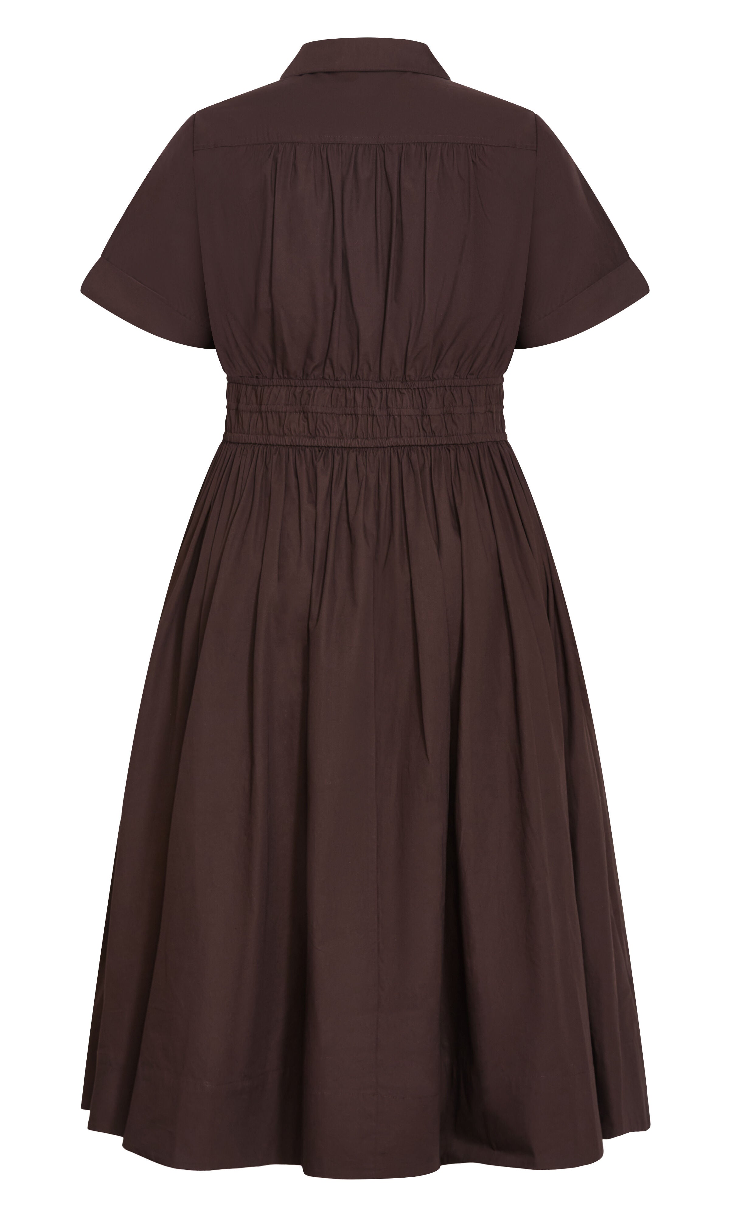 Lana Midi Shirt Dress, BROWN, alternate image number 5