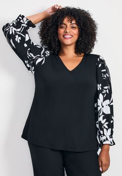 Scarlet Print Sleeve Top