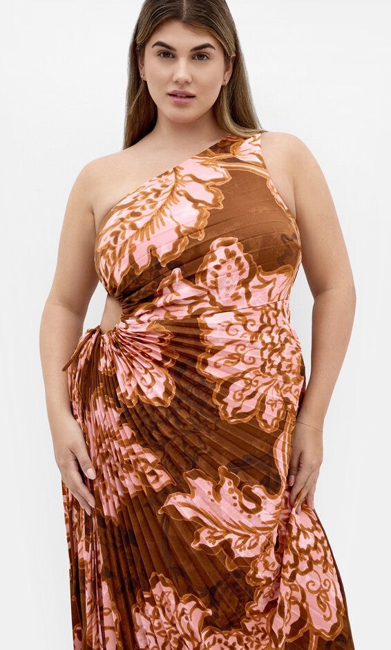 Alice Bloom Maxi Dress - rust, BROWN, alternate image number 3