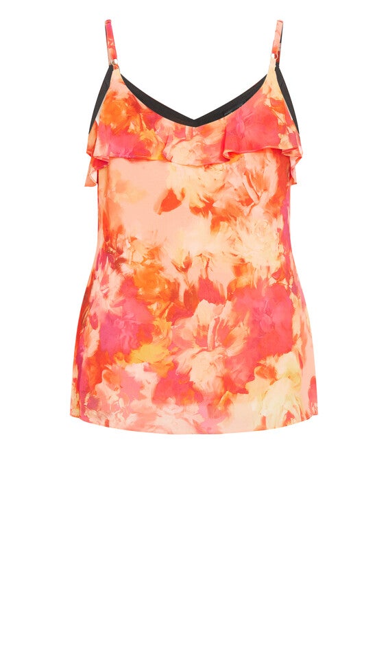 Mischa Print Top - l'amour, ORANGE, alternate image number 6