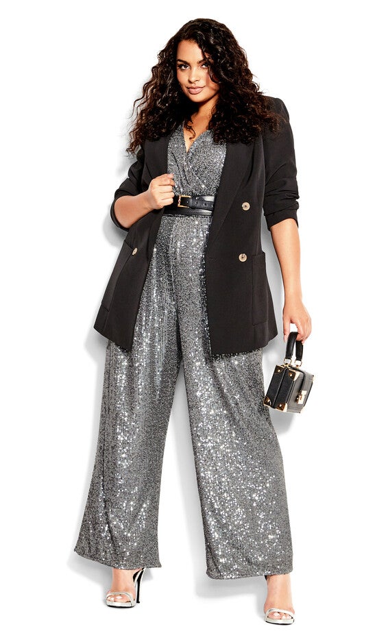 Dazzling Jumpsuit - gunmetal, GUNMETAL, alternate image number null
