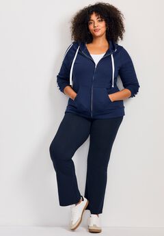 Side Stripe Zip Hoodie