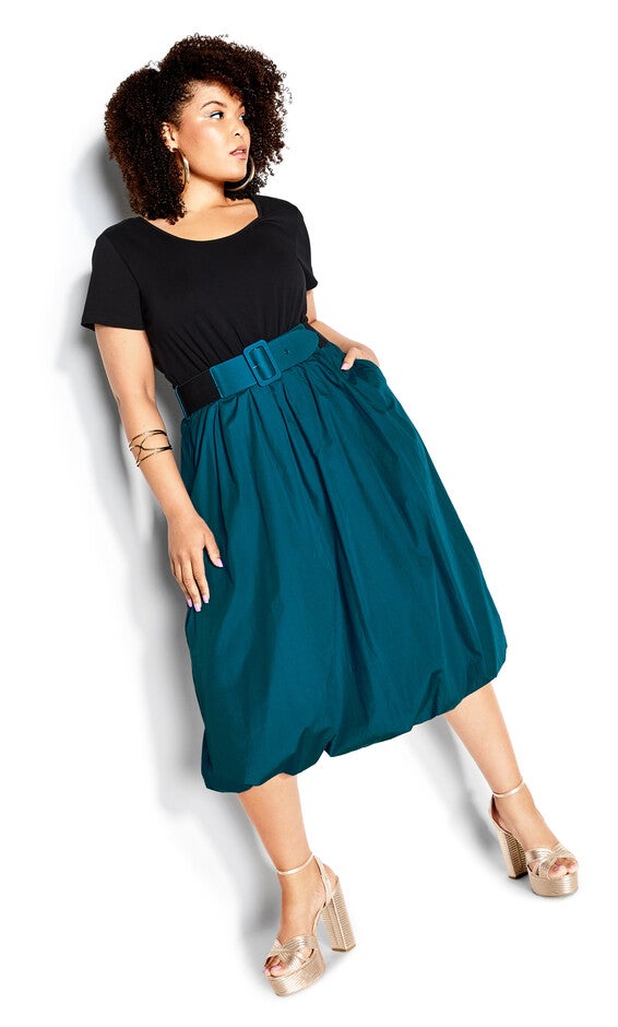 Paris Days Dress - teal, TEAL/BLACK, alternate image number 3