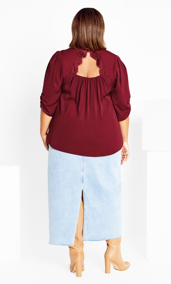 Emery Top - ruby, RED, alternate image number null