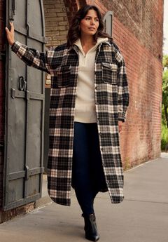 Brushed Long Shirt Jacket