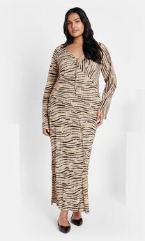 Anthea Print Maxi Dress - neutral
