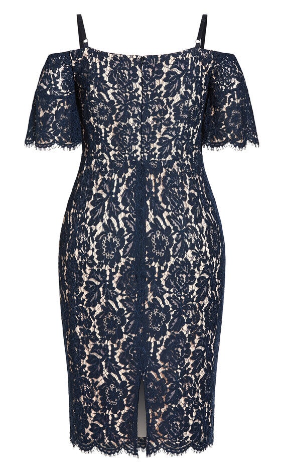 Lace Whisper Dress - navy, BLUE, alternate image number null