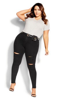 Rock N Roll Skinny Jean - black