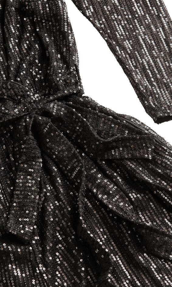 Sequin Playsuit - black, BLACK, alternate image number null