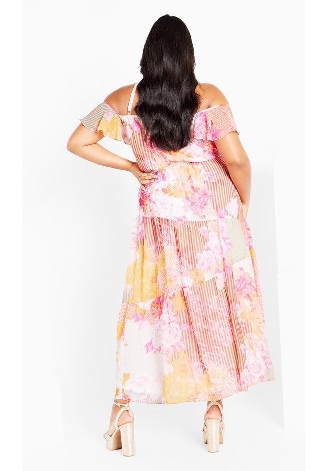 Vera Print Maxi Dress - sunset haze, PINK, alternate image number 2