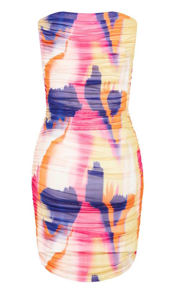 Halo Print Dress - ivory, INK, alternate image number 5