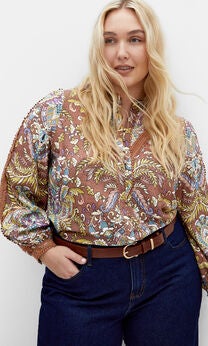 Mysteria Print Shirt - saddle