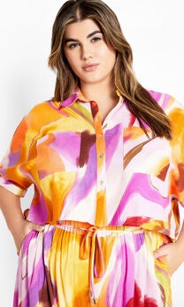 Esme Print Shirt - yellow