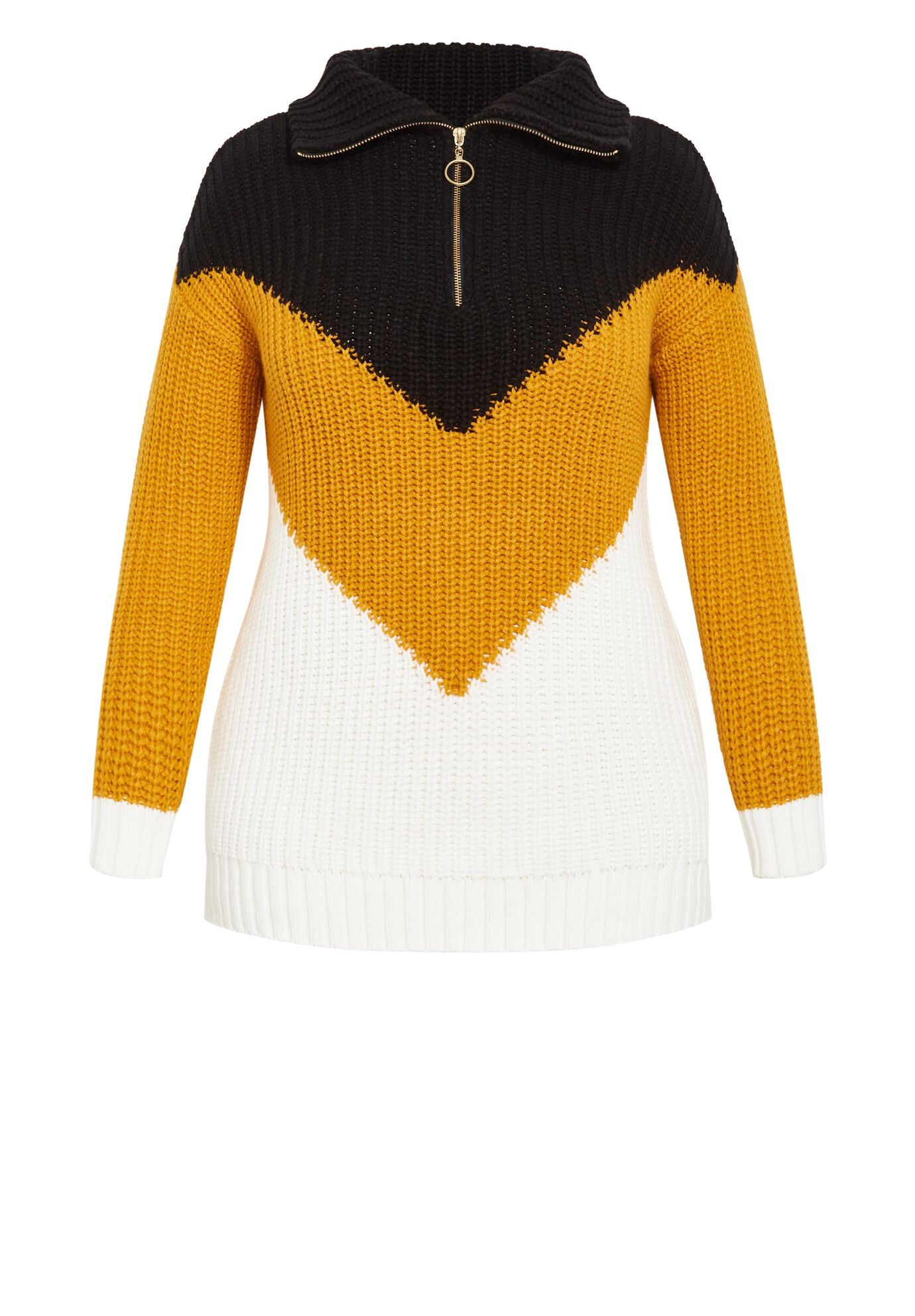Colour Trio Sweater, BLACK, alternate image number 2