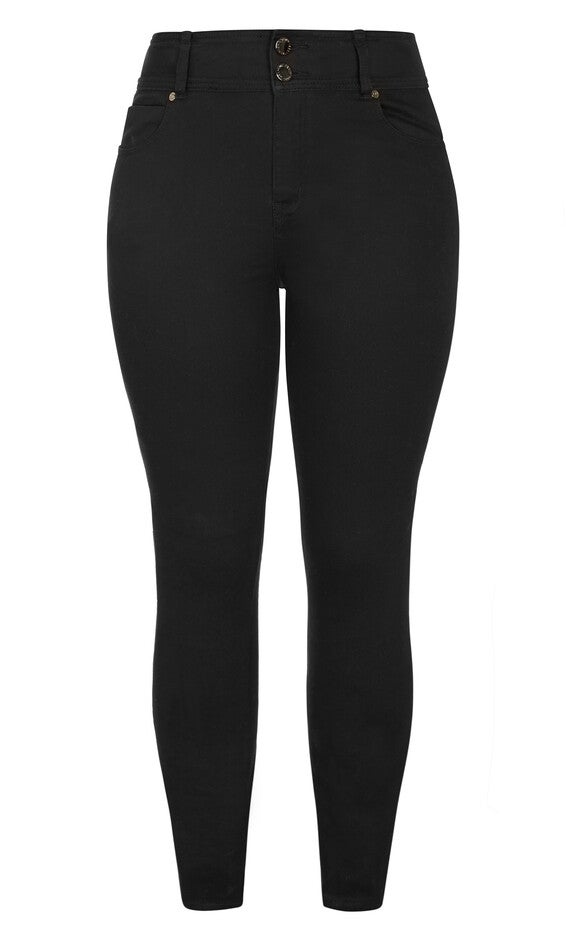 Harley Short Skinny Jean - black, BLACK, alternate image number 3