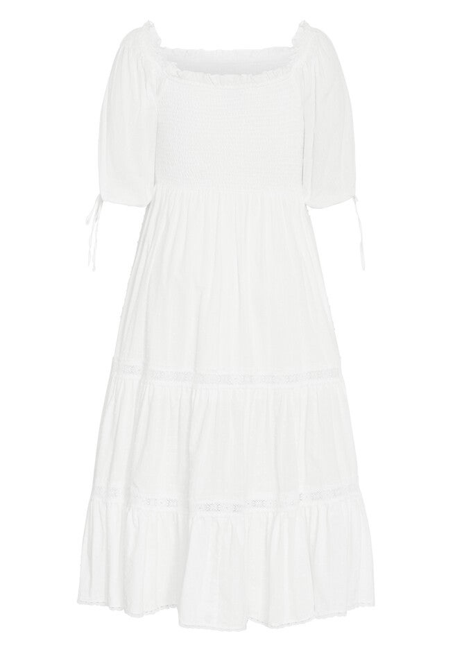 Love Shirred Dress - ivory, WHITE, alternate image number null