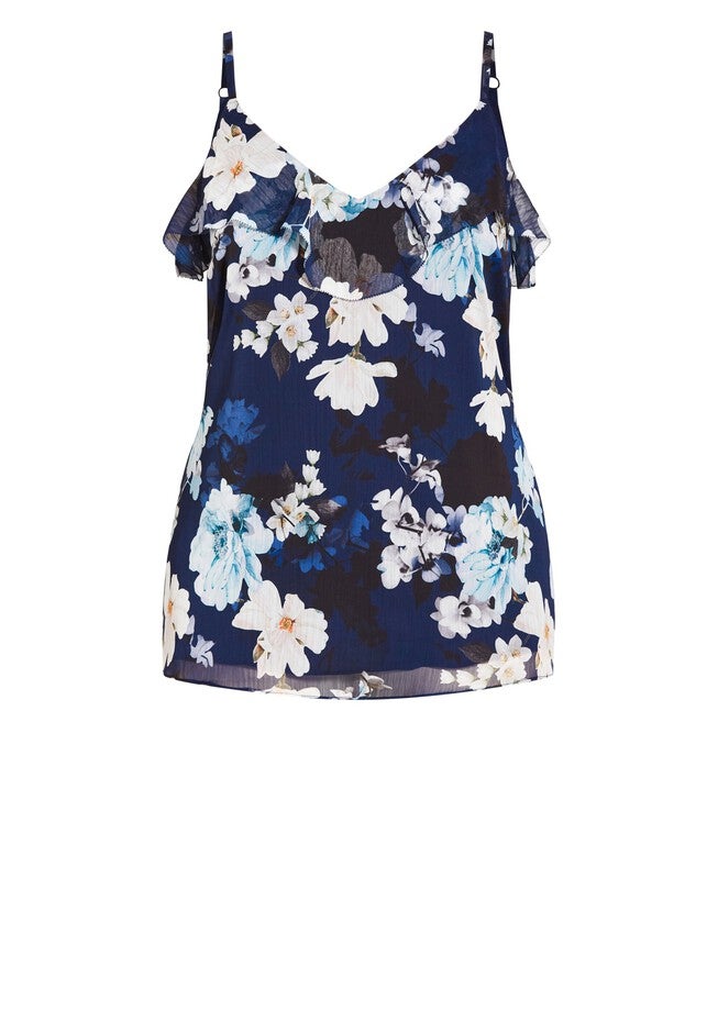Shy Orchid Top - navy, BLUE, alternate image number 4
