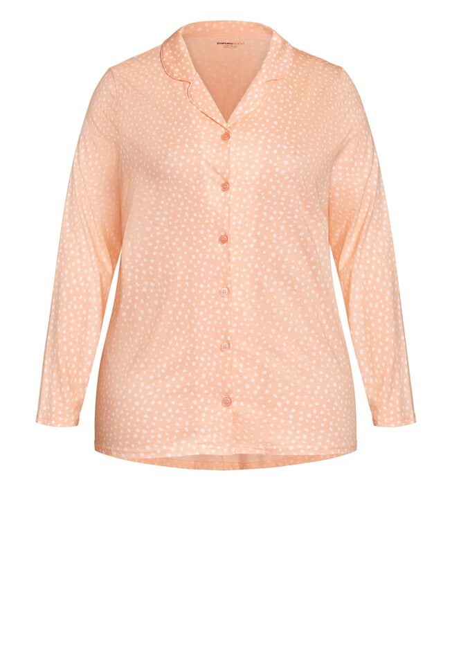Button Through Sleep Top, PINK SPOT, alternate image number null