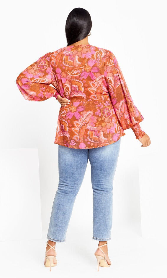 Alexis Print Top - sienna, PINK, alternate image number null