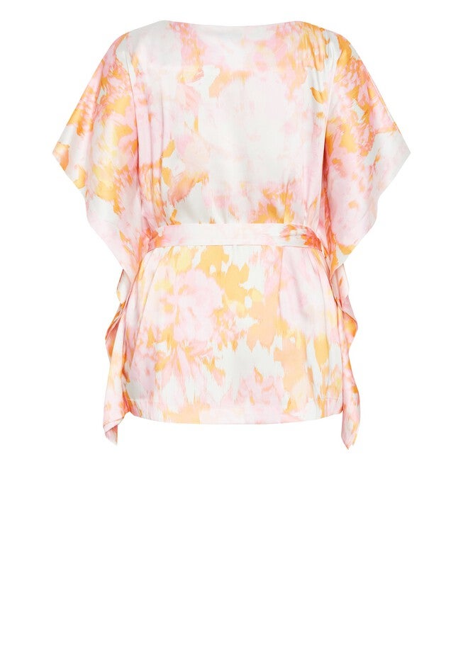 Sunset Print Top - sunset haze, YELLOW, alternate image number null