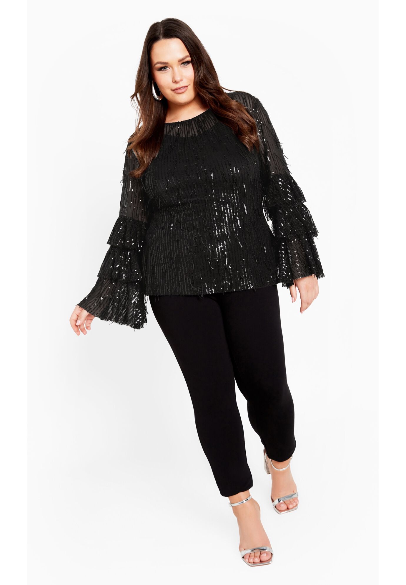 Nouveau Nights Top, BLACK, alternate image number 2