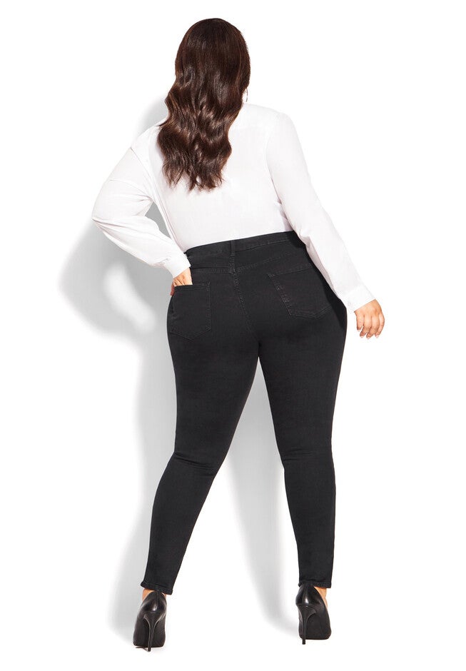 Harley Classic Skinny Jean - black, BLACK, on-hover image number 1