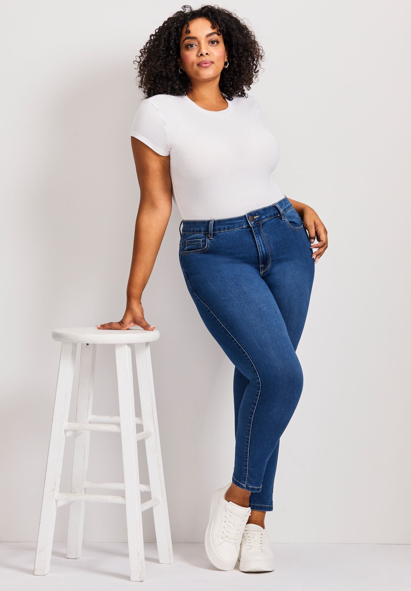 Butter Denim Skinny Jean, MID WASH, alternate image number 3