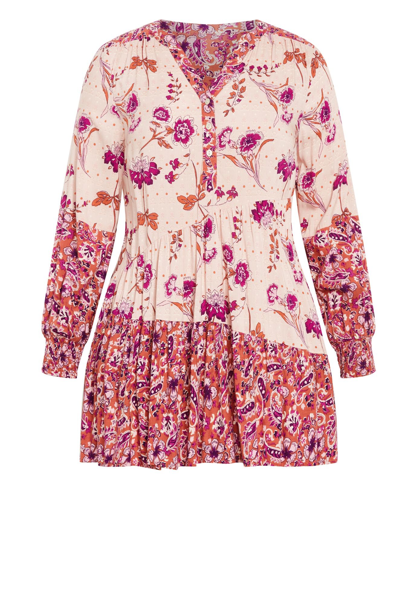 Cynthia Splice Empire Waist Tunic, SHERBET COMBO, alternate image number 2
