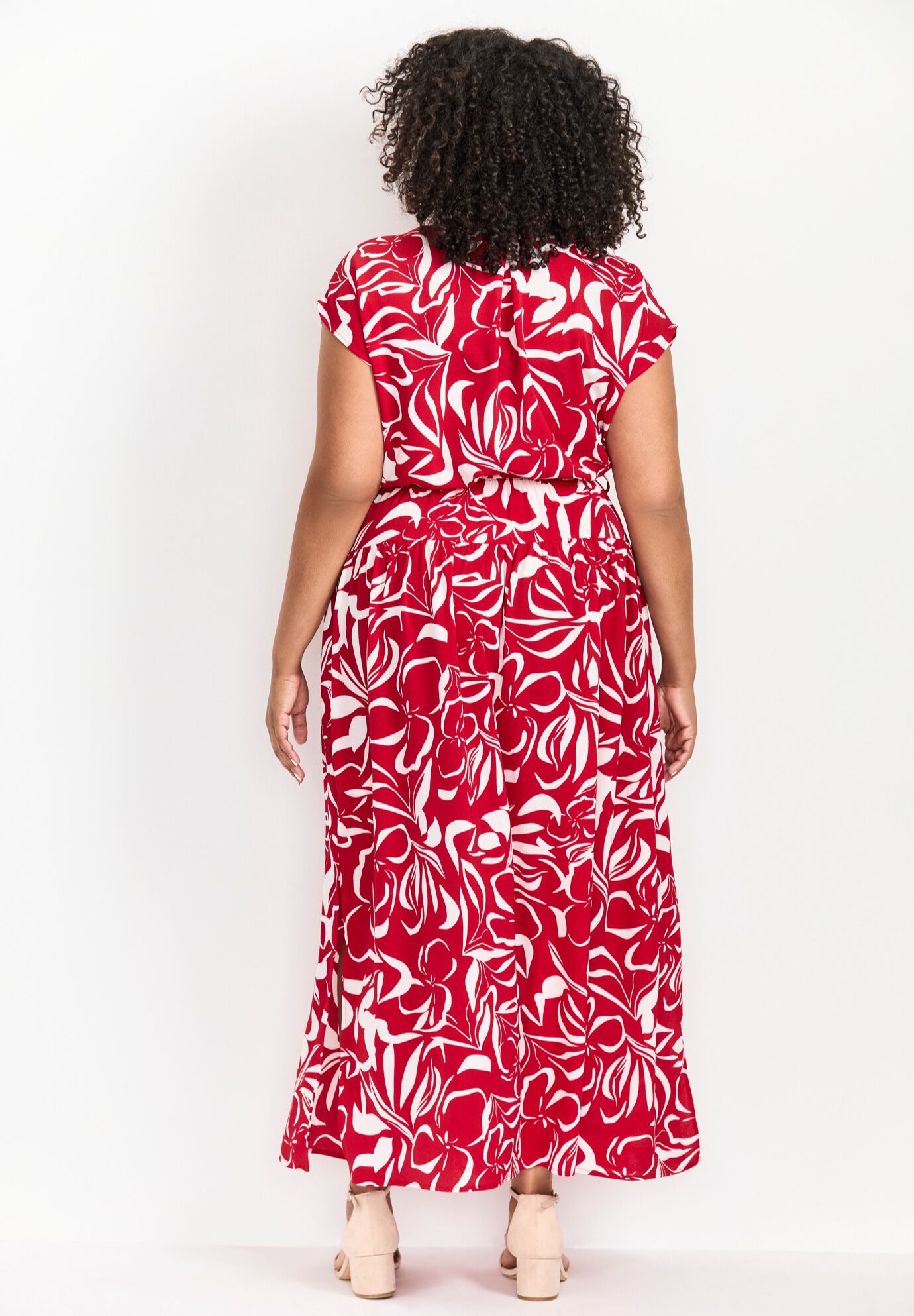 Havana Maxi Dress, RED PAINTED FLORAL, alternate image number 2