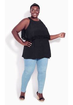 Hallie Halter Cold Shoulder Top