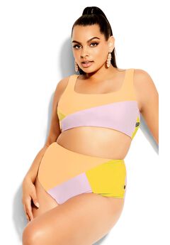 Lulu Underwire Splice Bikini Top - purple
