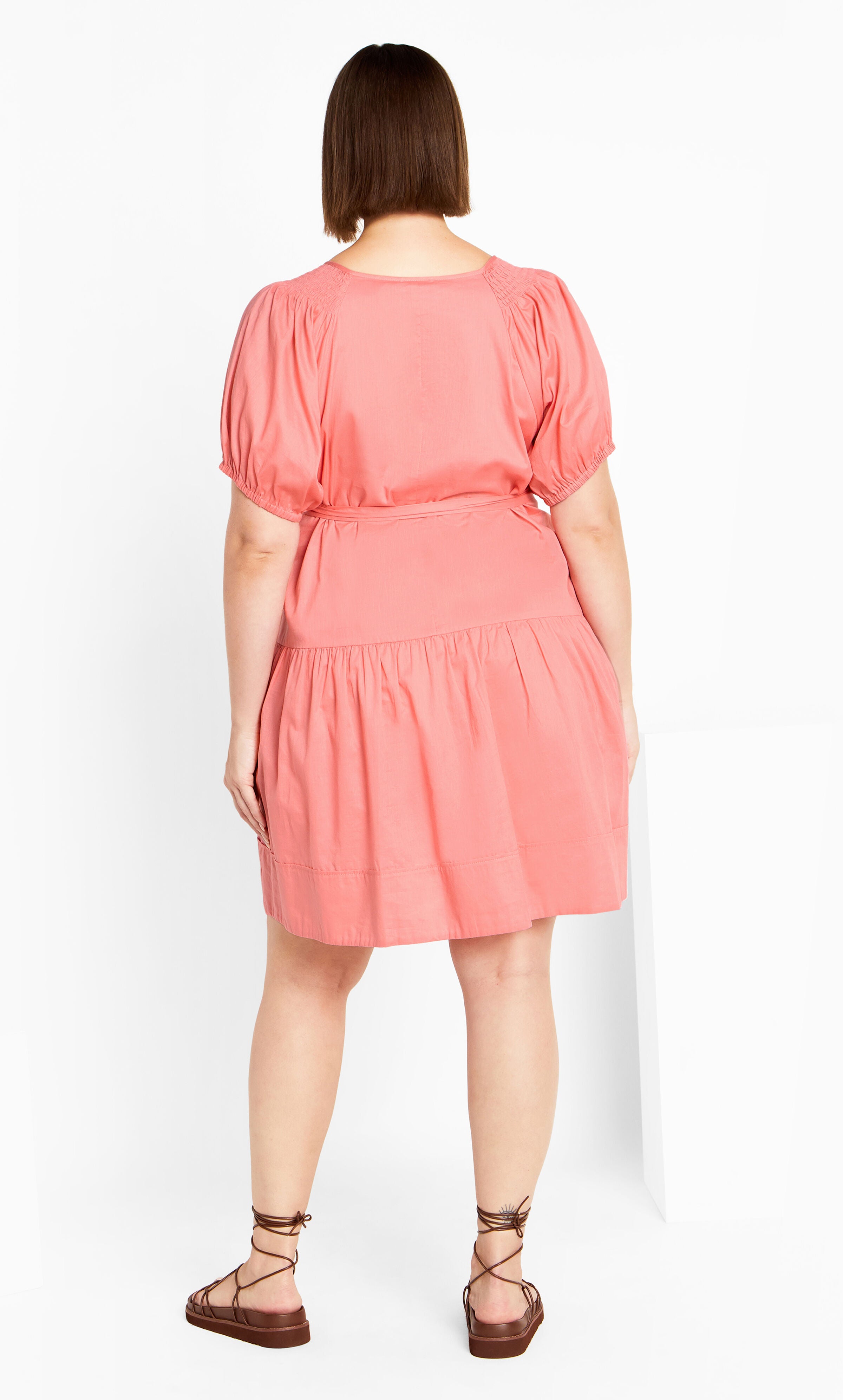 Cassie Plain Dress - rose, PINK, alternate image number 2