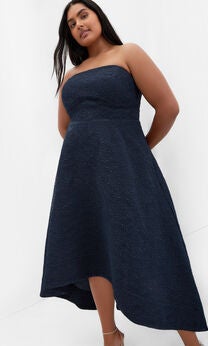 Tiffany Hi Low Maxi Dress - navy