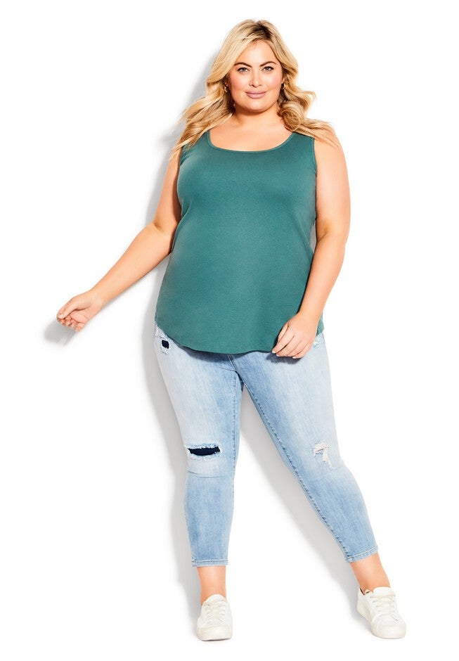 Plain Tank, TEAL, hi-res image number null