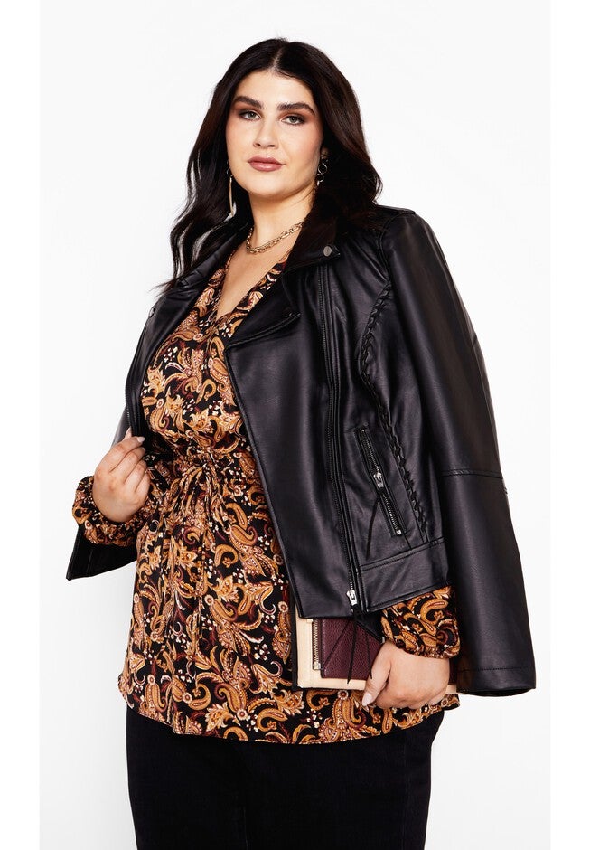 Aubree Print Shirt - black paisley, BLACK, on-hover image number null